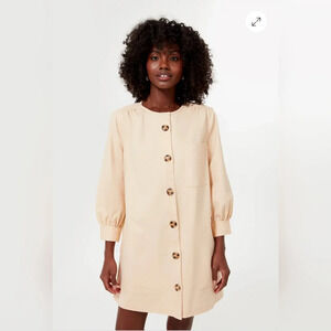 Tuckernuck Cream Button-Down Mini Dress